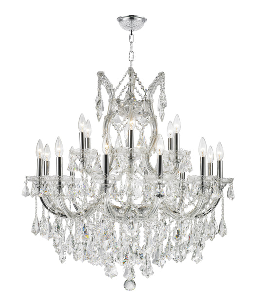Maria Theresa 19-Light Crystal Chandelier 30 in. Dia x 28 in. H Two 2 Tier Large