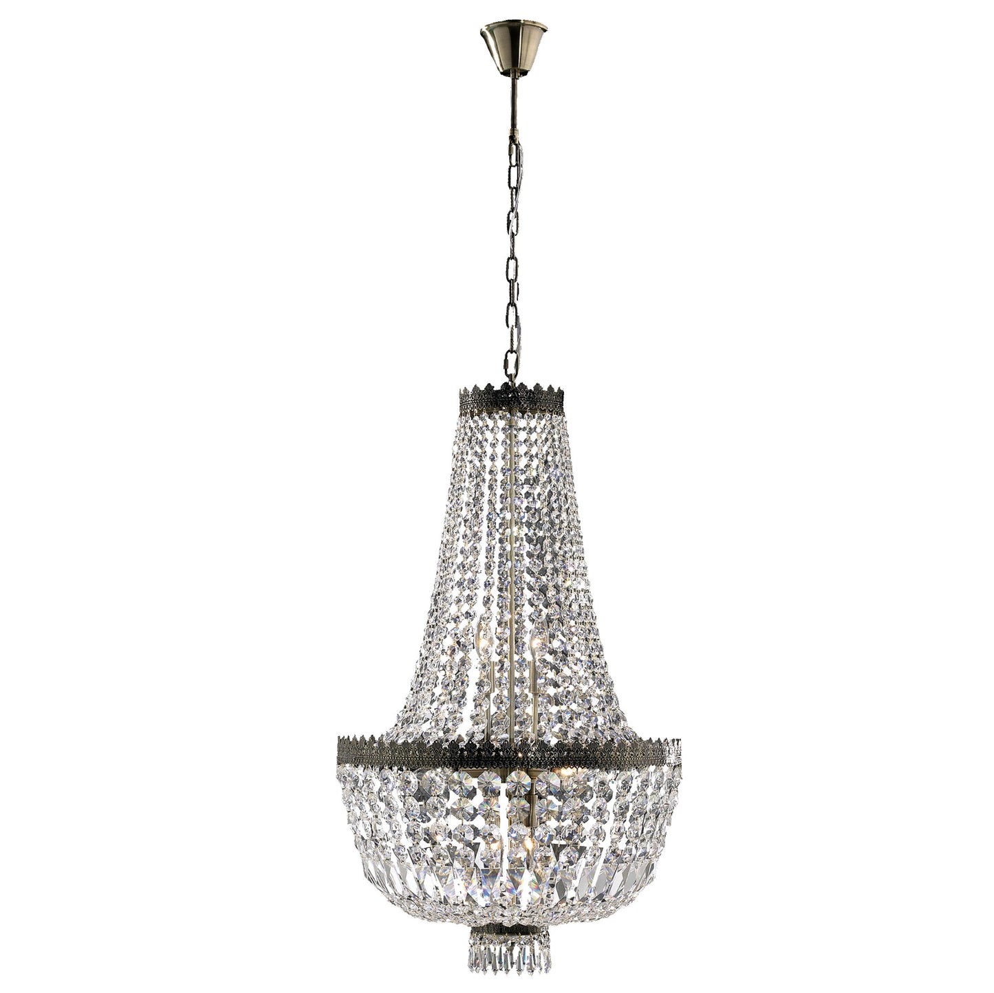 Metropolitan 8 light antique bronze chandelier